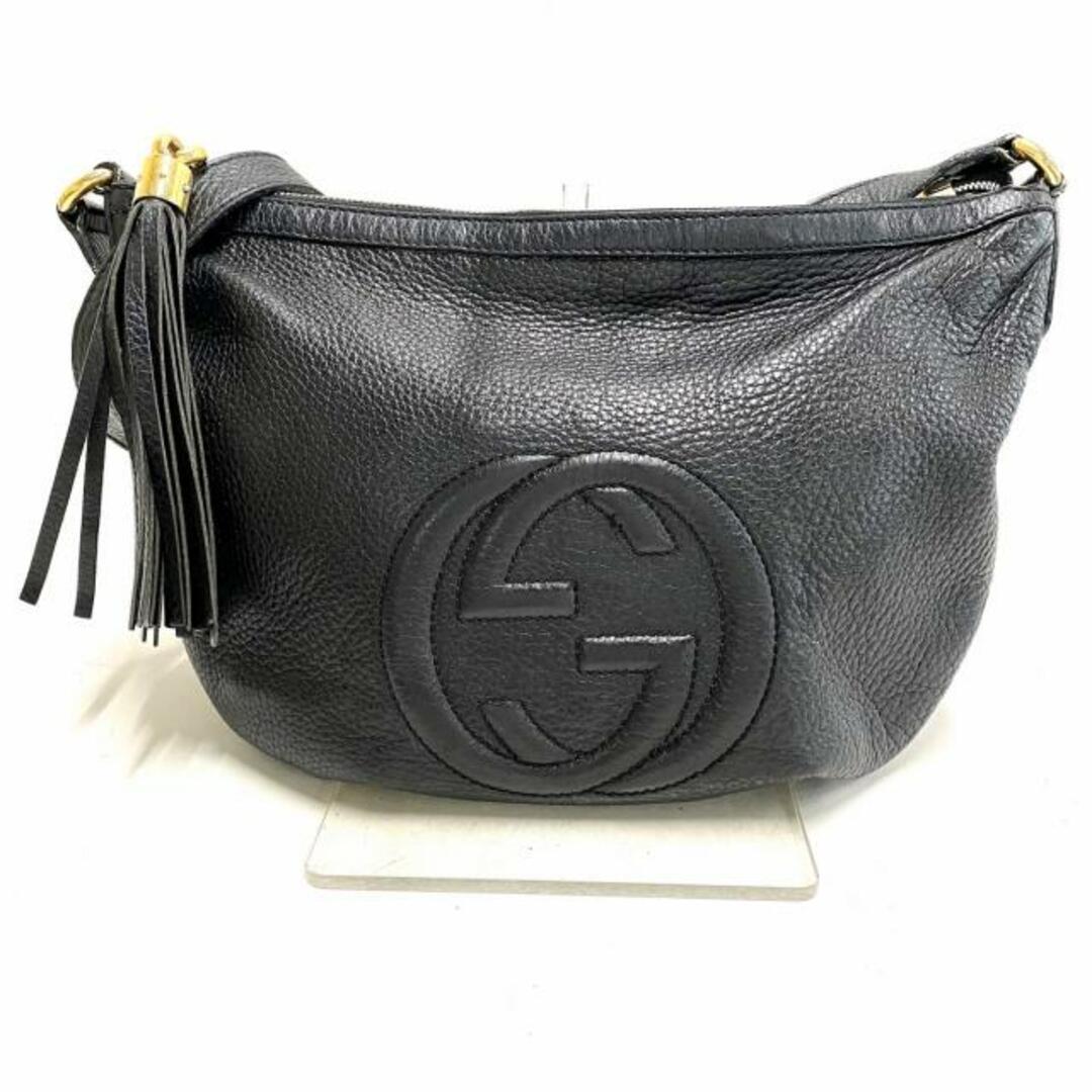 Gucci(グッチ)のGUCCI(グッチ) ショルダーバッグ レディース ソーホー 308361 黒 タッセル レザー レディースのバッグ(ショルダーバッグ)の商品写真