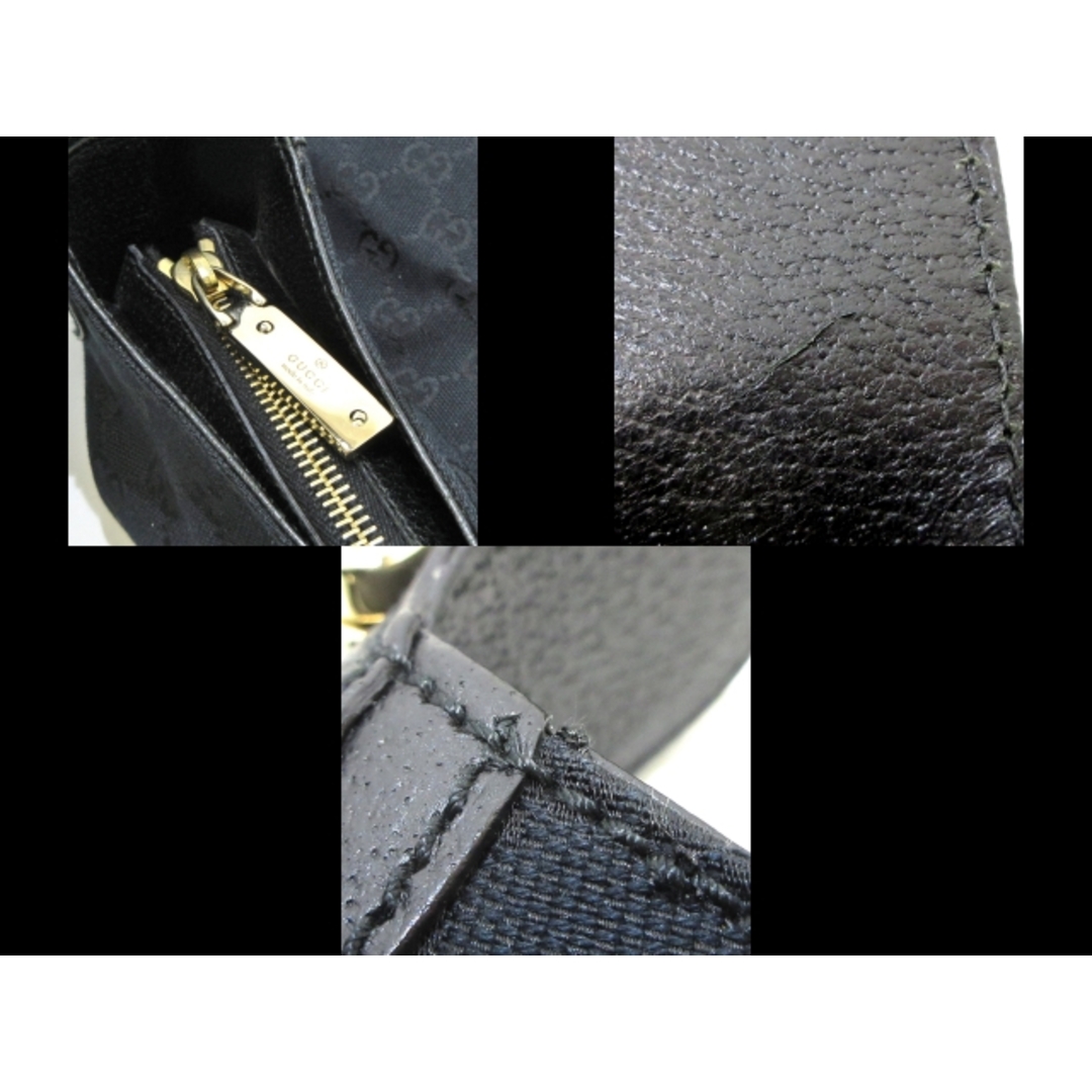 Gucci(グッチ)のGUCCI(グッチ) ショルダーバッグ GG柄  ホースビット 145826 黒 ジャガード×レザー レディースのバッグ(ショルダーバッグ)の商品写真