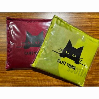 黒ねこ　エコバッグ　カフェ　ベローチェ　2点セット(エコバッグ)