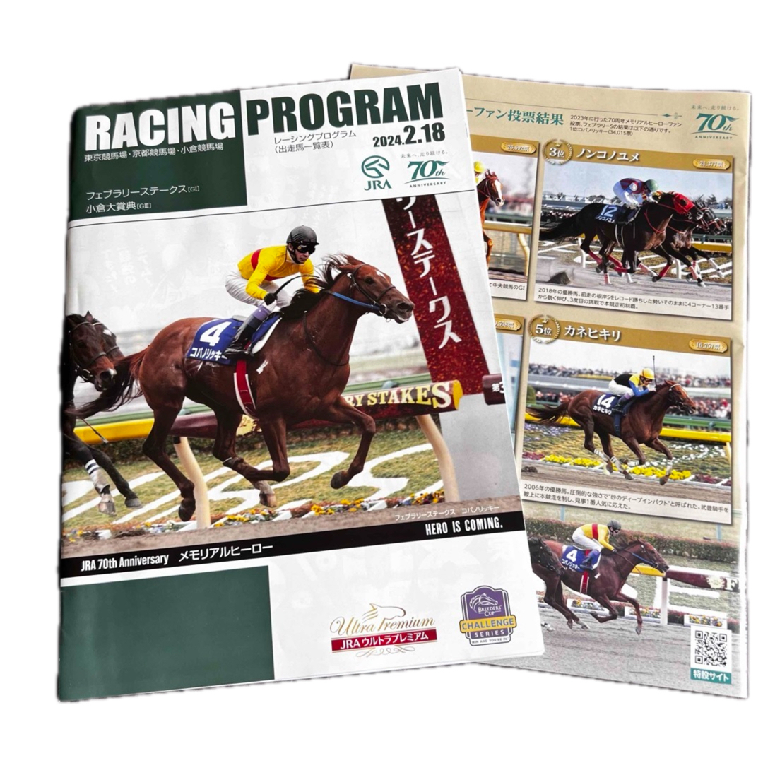 JRA フェブラリーステークス レーシングプログラム 2冊 エンタメ/ホビーのコレクション(印刷物)の商品写真