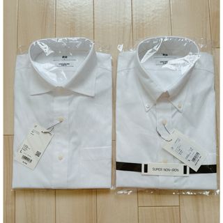 ユニクロ(UNIQLO)の【新品】UNIQLO メンズワイシャツ2点セット(シャツ)