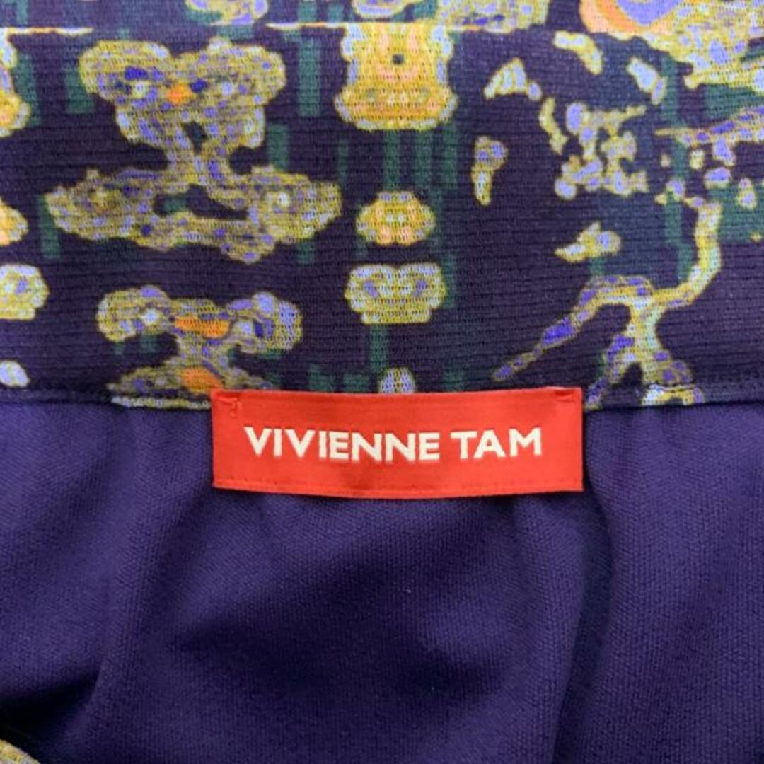 VIVIENNE TAM(ヴィヴィアンタム)のVIVIENNE TAM(ヴィヴィアンタム) ロングスカート サイズ42 L レディース美品  - パープル×オレンジ×マルチ ウエストゴム/ドラゴン(龍) レディースのスカート(ロングスカート)の商品写真