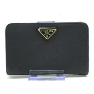 プラダ(PRADA)のPRADA(プラダ) 2つ折り財布 - 黒 サフィアーノレザー(財布)