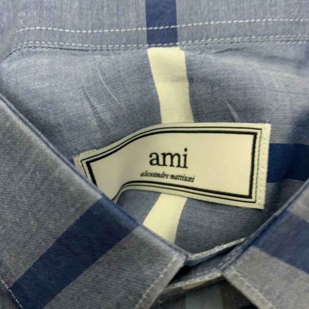 AMIalexandremattiussi(アミアレクサンドルマテュッシ) 長袖シャツ サイズ40 M メンズ美品  - ネイビー×白×マルチ チェック柄 メンズのトップス(シャツ)の商品写真