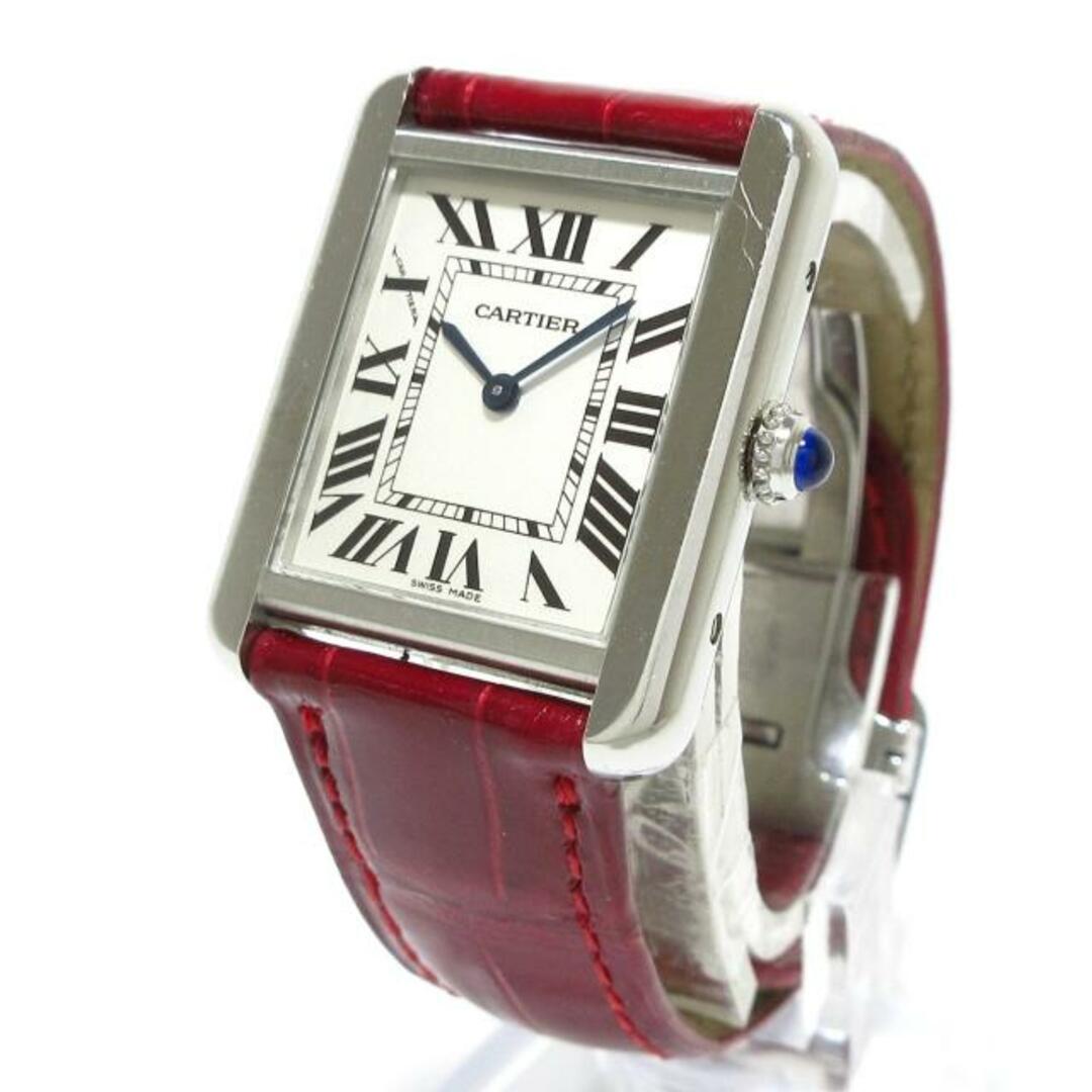 Cartier(カルティエ)のCartier(カルティエ) 腕時計 タンクソロSM WSTA0030 レディース SS×革ベルト シルバー レディースのファッション小物(腕時計)の商品写真