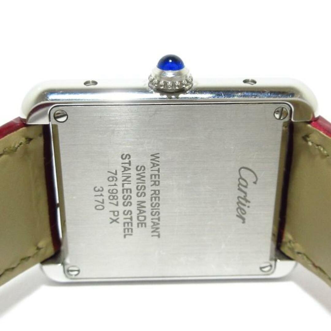 Cartier(カルティエ)のCartier(カルティエ) 腕時計 タンクソロSM WSTA0030 レディース SS×革ベルト シルバー レディースのファッション小物(腕時計)の商品写真