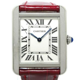 カルティエ(Cartier)のCartier(カルティエ) 腕時計 タンクソロSM WSTA0030 レディース SS×革ベルト シルバー(腕時計)