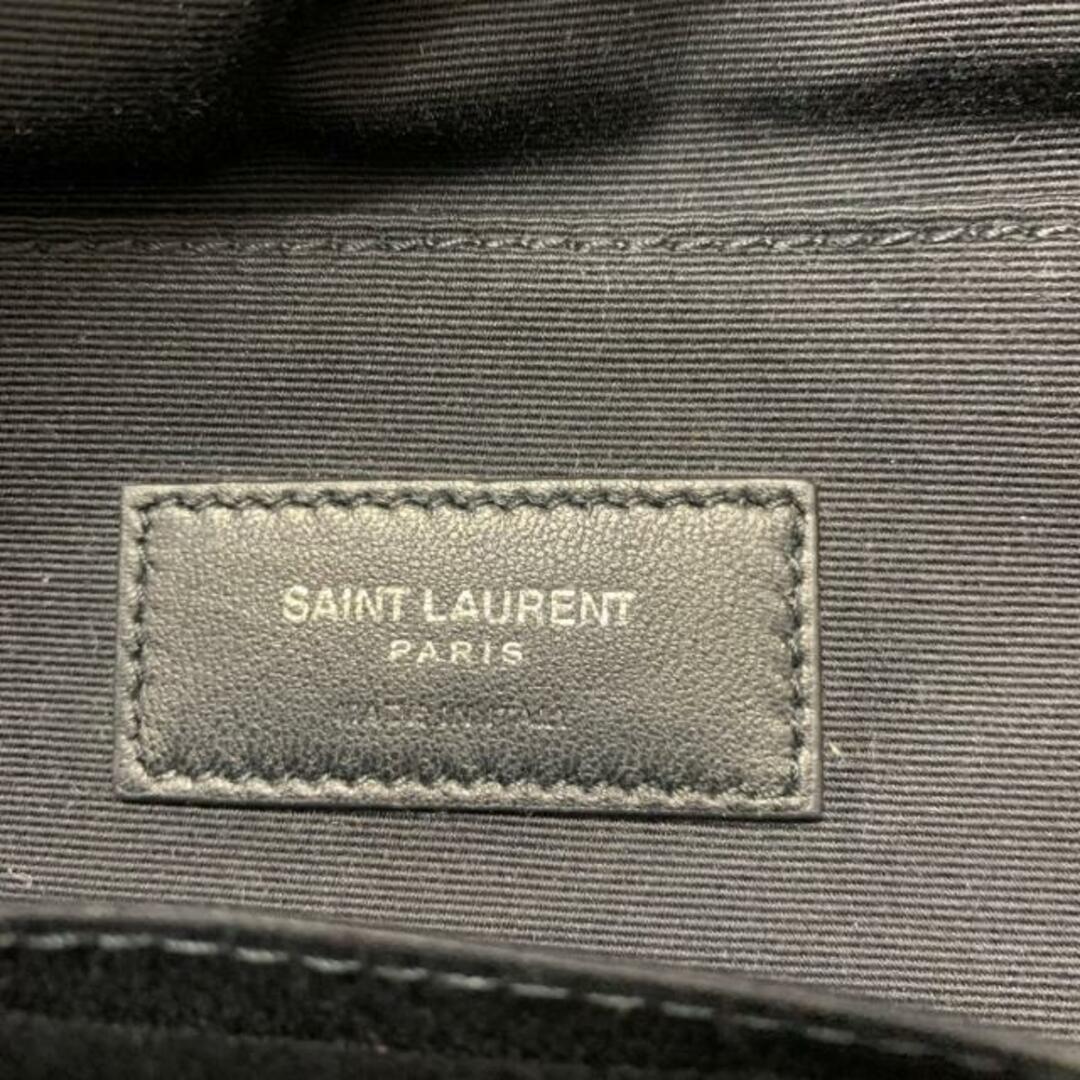 SAINT LAURENT PARIS(サンローランパリ) ウエストポーチ美品  - 557831 白×黒 チェック柄 ウール×レザー レディースのバッグ(ボディバッグ/ウエストポーチ)の商品写真