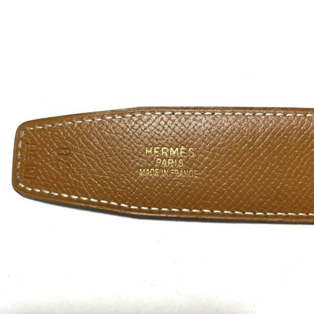 Hermes(エルメス)のHERMES(エルメス) ベルト Hベルト ゴールド×黒 シルバー金具/リバーシブル レザー レディースのファッション小物(ベルト)の商品写真