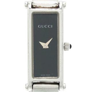 グッチ(Gucci)のGUCCI(グッチ) 腕時計 - 1500L レディース 黒(腕時計)