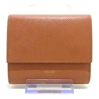 セリーヌ(celine)のCELINE(セリーヌ) 3つ折り財布 スモール トリフォールドウォレット ブラウン レザー(財布)