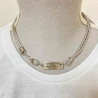 ヴィヴィアンウエストウッド(Vivienne Westwood)のヴィヴィアン　プレートチェーンチョーカー　シルバー(ネックレス)