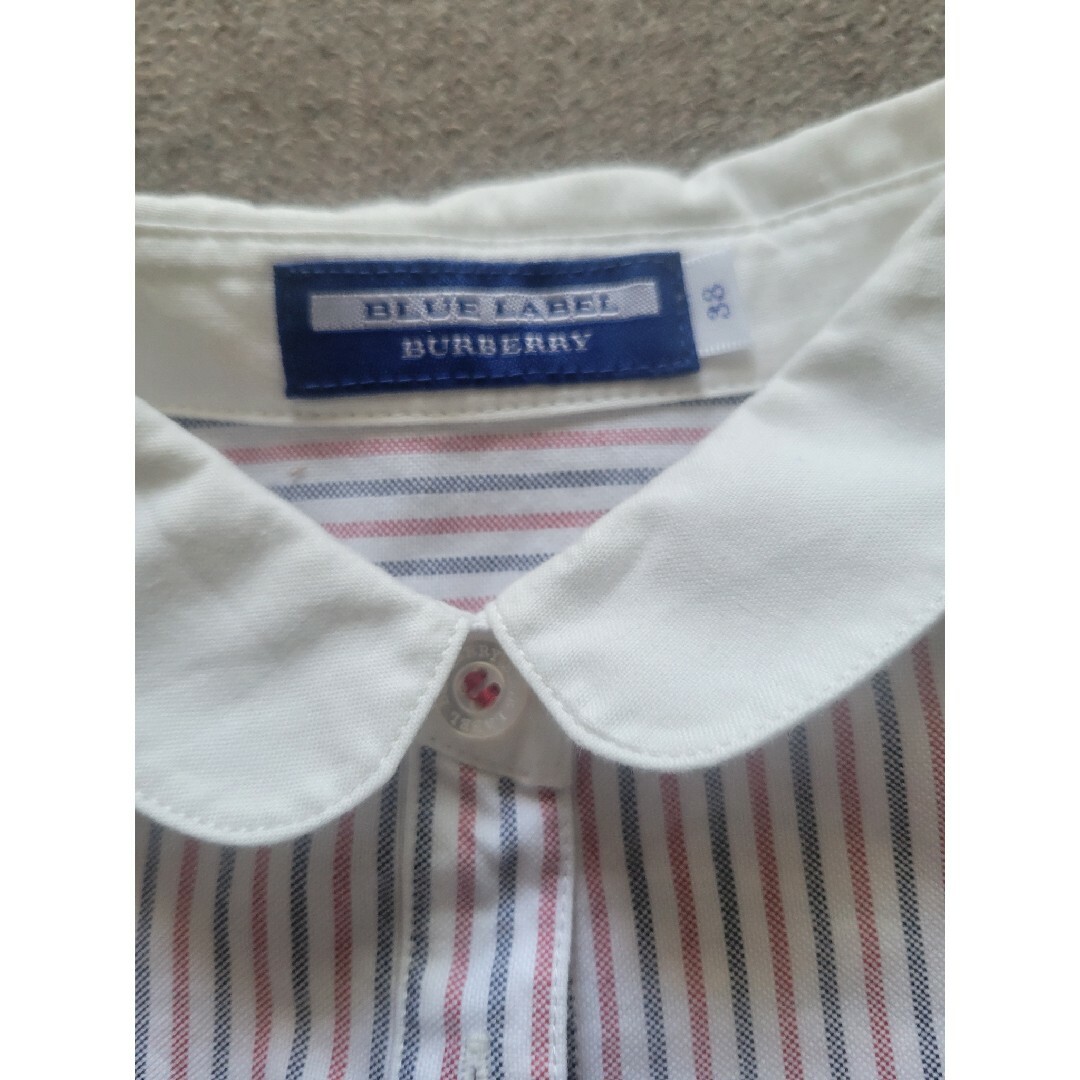 BURBERRY BLUE LABEL(バーバリーブルーレーベル)のBURBERRY　ブルーレーベル　レディス　シャツ　七分袖 レディースのトップス(シャツ/ブラウス(長袖/七分))の商品写真