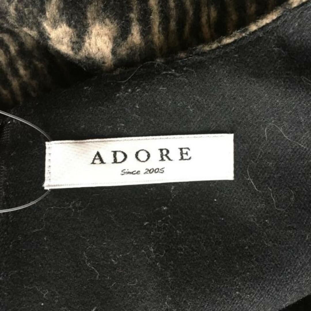 ADORE(アドーア)のADORE(アドーア) ワンピース サイズ36 S レディース - 黒×ベージュ ノースリーブ/ひざ丈/ジャンパースカート レディースのワンピース(その他)の商品写真