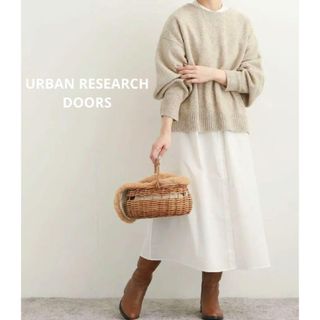 アーバンリサーチドアーズ(URBAN RESEARCH DOORS)のお買い物マラソン！　アーバンリサーチドアーズ　バンドカラーフレアシャツワンピース(ロングワンピース/マキシワンピース)