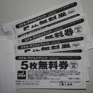 カメラのキタムラ　デジカメプリント５枚無料券　10枚　追加可能です(その他)