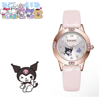 サンリオ(サンリオ)のクロミちゃん　腕時計　ピンク　アナログ　レザー調ベルト　ラインストーン(腕時計)