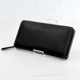 新品 SERGO TACCHINI 高級 ラウンドジップ 財布 ブラック 黒(長財布)