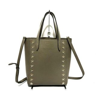 JIMMY CHOO - JIMMY CHOO(ジミーチュウ) トートバッグ美品  ペガシ N/S ベージュ スタッズ/スター(星) レザー