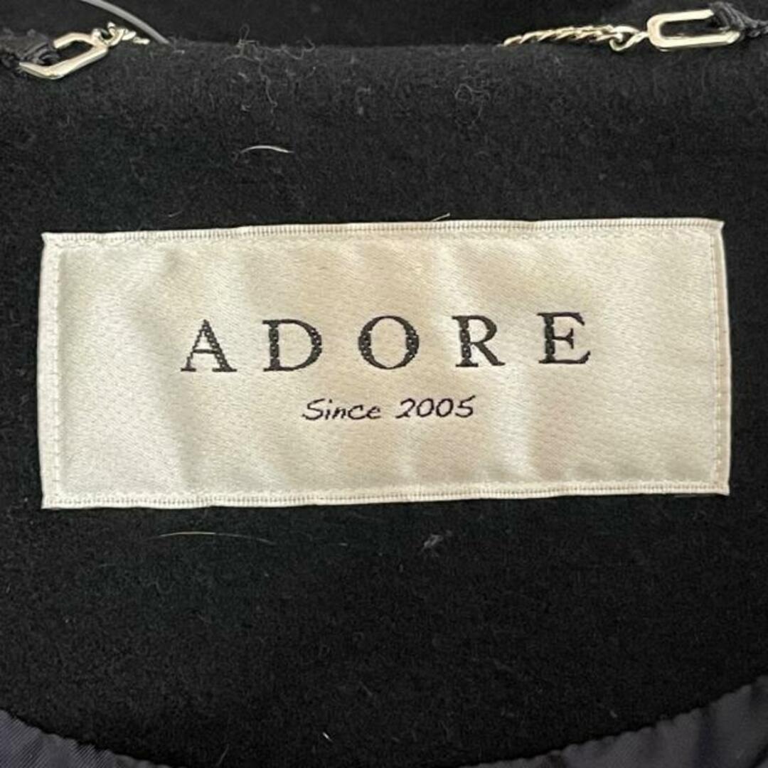 ADORE(アドーア)のADORE(アドーア) コート サイズ38 M レディース美品  - 黒 長袖/冬 レディースのジャケット/アウター(その他)の商品写真