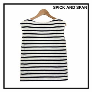 スピックアンドスパン(Spick & Span)のスピックアンドスパン　Tシャツ　カットソー　ノースリーブ　ボーダー　レディース(Tシャツ(半袖/袖なし))