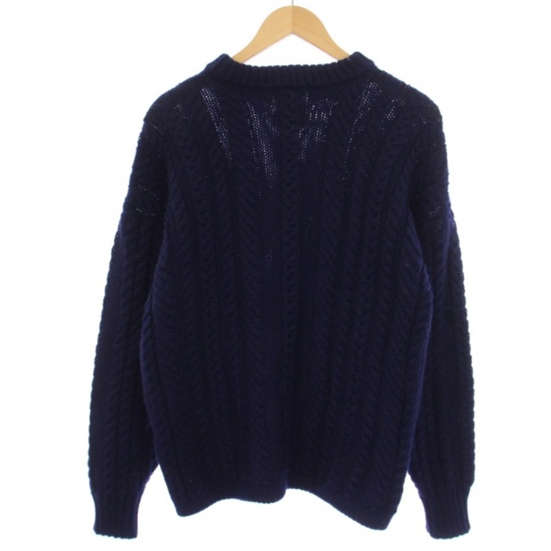 other(アザー)のGUERNSEY WOOLLENS ニット セーター 長袖 クルーネック M 紺 メンズのトップス(ニット/セーター)の商品写真