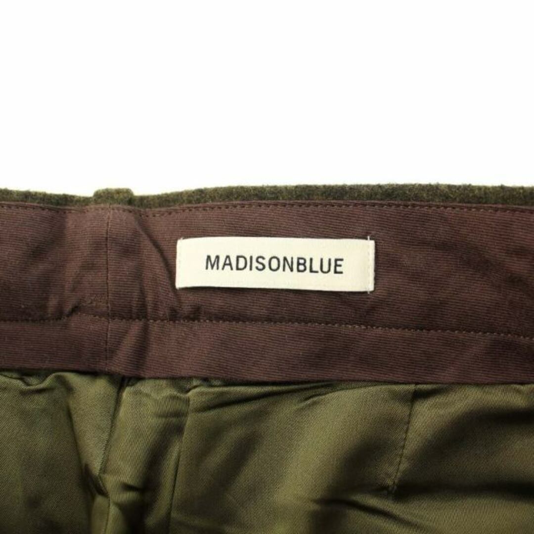 MADISONBLUE(マディソンブルー)のMADISONBLUE ウールパンツ スラックス ジップフライ 02 M カーキ レディースのパンツ(その他)の商品写真