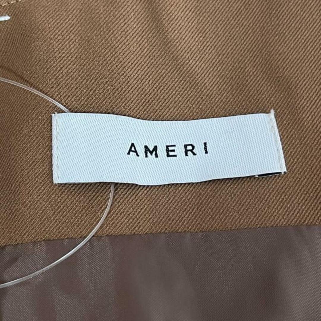 AMERI(アメリ) ロングスカート サイズS レディース - ブラウン×白 ステッチ レディースのスカート(ロングスカート)の商品写真