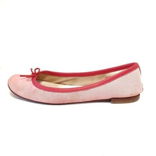 レペット(repetto)のrepetto(レペット) パンプス レディース - ピンク リボン キャンバス×レザー(ハイヒール/パンプス)