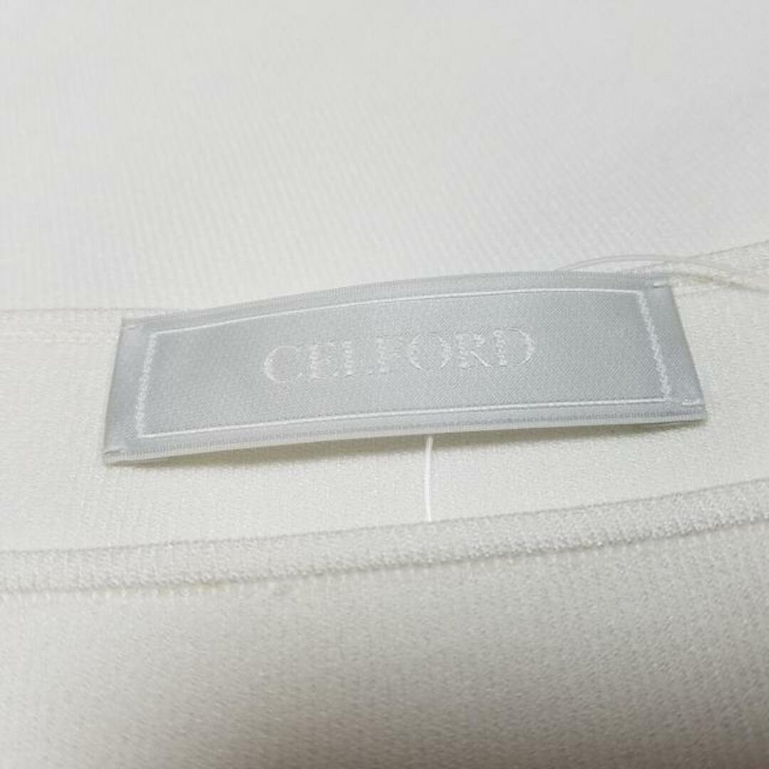 CELFORD(セルフォード)のCELFORD(セルフォード) 半袖カットソー サイズ36 S レディース美品  - 白 シースルー レディースのトップス(カットソー(半袖/袖なし))の商品写真