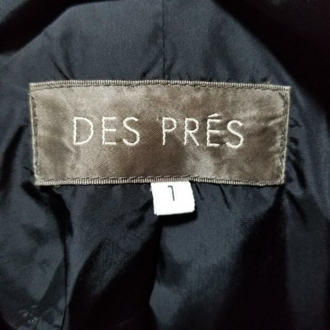 DES PRES(デプレ)のDES PRES(デプレ) ダウンコート サイズ1 S レディース美品  - 黒 長袖/冬 レディースのジャケット/アウター(ダウンコート)の商品写真