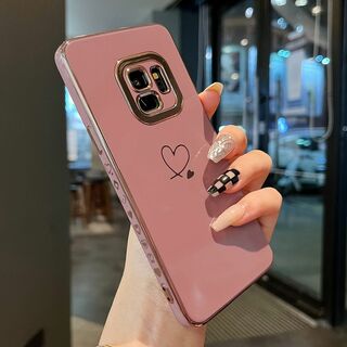 【色:ピンク】ZTOFERA Samsung Galaxy S9 用 ハートケー(その他)