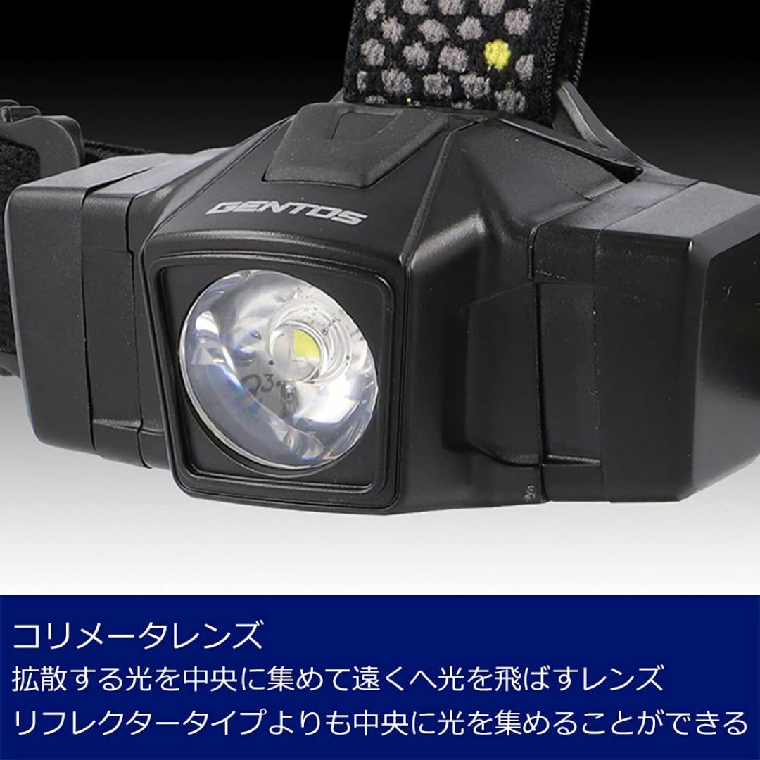 GENTOS(ジェントス) LED ヘッドライト 小型 軽量 単3電池式 30~ スポーツ/アウトドアのアウトドア(ライト/ランタン)の商品写真