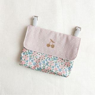 ハンドメイド　リバティ　セランダイン　移動ポケット(外出用品)