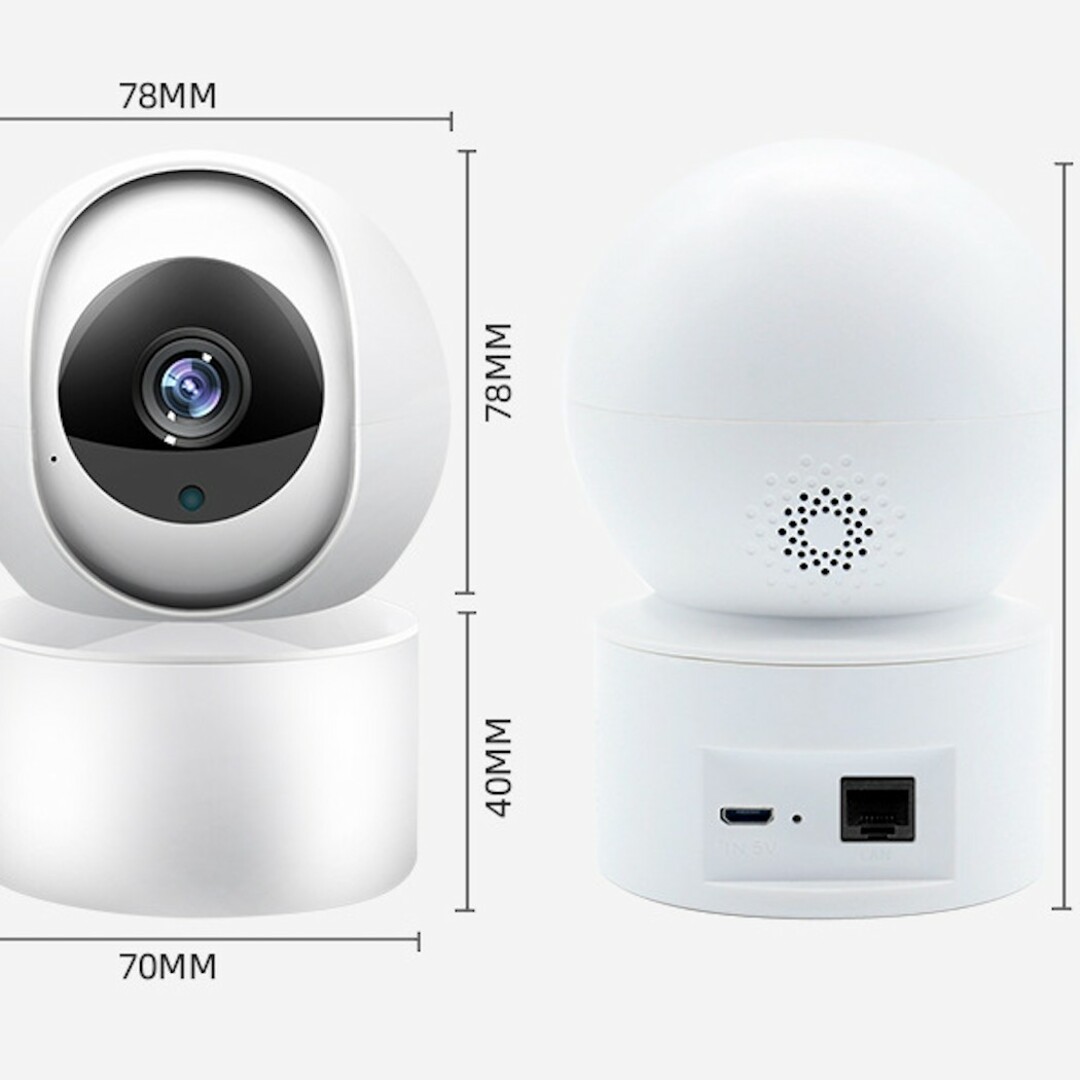 防犯カメラ 暗視カメラ 自動追跡 Wi-Fi 無線接続 300万画素 360度 スマホ/家電/カメラのスマホ/家電/カメラ その他(防犯カメラ)の商品写真