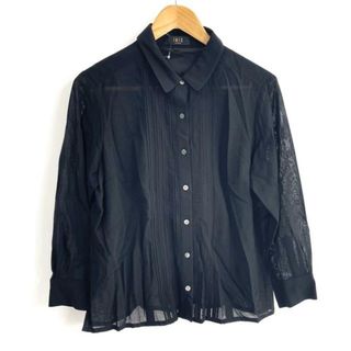 DAKS - DAKS(ダックス) 長袖シャツブラウス サイズ13R レディース美品  - 黒 レース/シースルー