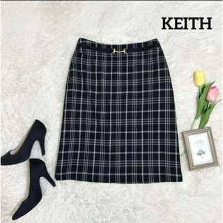 KEITH - KEITH ウールチェックスカート ウエストマーク 日本製