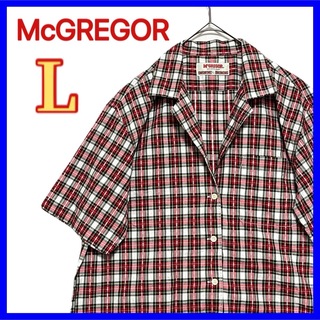 マックレガー(McGREGOR)のMcGREGOR 半袖シャツ チェック柄 Lサイズ メンズ レディース 上着(シャツ/ブラウス(半袖/袖なし))