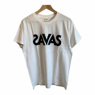 SAVAS サバス　Tシャツ ロゴプリント プロテイン 筋トレ ホワイト　白　L