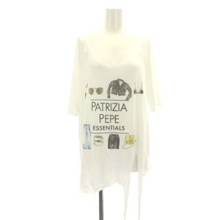 パトリツィアペペ(PATRIZIA PEPE)のパトリツィアペペ スパンコール ガールプリント カットオフTシャツ 五分袖 1(その他)