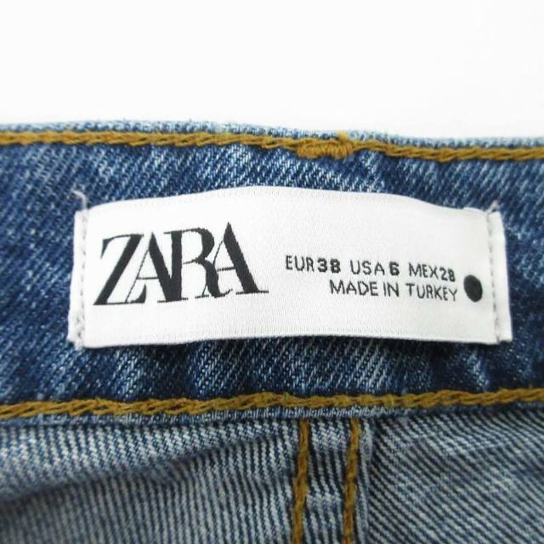 ZARA(ザラ)のザラ 美品 デニムパンツ ジーンズ  テーパード 青 インディゴ US6 レディースのパンツ(デニム/ジーンズ)の商品写真