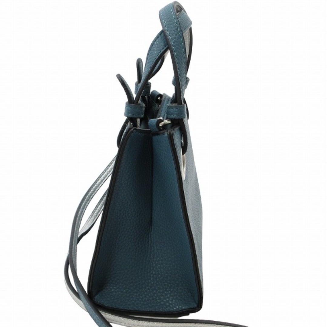Samantha Vega(サマンサベガ)のサマンサベガ 美品 2WAY ミニ ハンドバッグ ショルダー レザー ロゴ 青系 レディースのバッグ(ショルダーバッグ)の商品写真