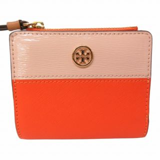 Tory Burch - トリーバーチ 美品 二つ折り財布 ウォレット ロゴ バイカラー ロゴ オレンジ