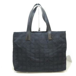 シャネル(CHANEL)のCHANEL(シャネル) トートバッグ ニュートラベルライントートMM A15991 黒 ゴールド金具 ナイロンジャガード×レザー(トートバッグ)