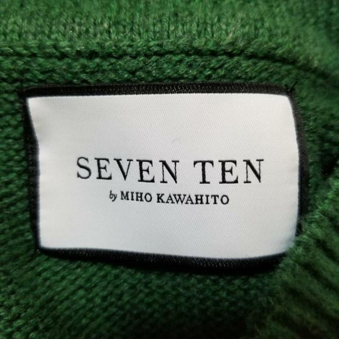 SEVEN TEN by MIHO KAWAHITO(セブンテン バイミホカワヒト) 長袖セーター サイズM レディース美品  - グリーン ハイネック レディースのトップス(ニット/セーター)の商品写真
