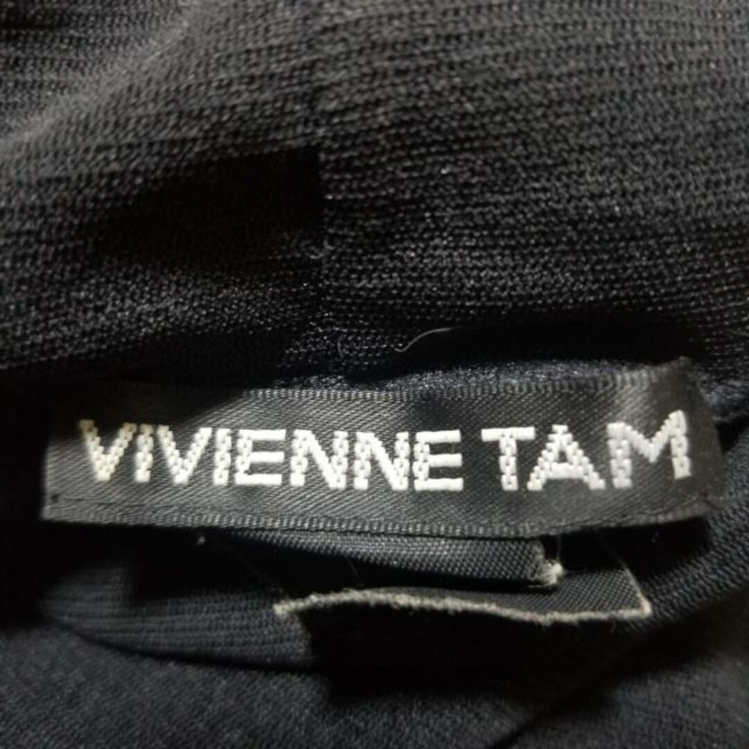 VIVIENNE TAM(ヴィヴィアンタム)のVIVIENNE TAM(ヴィヴィアンタム) 長袖カットソー サイズ0 XS レディース美品  - 黒 タートルネック/シースルー レディースのトップス(カットソー(長袖/七分))の商品写真
