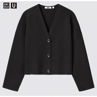 ユニクロ(UNIQLO)のユニクロユー　メリノブレンドショートカーディガン（長袖）(カーディガン)