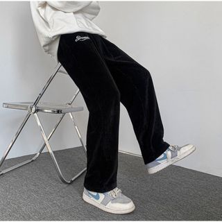 【大人気商品！】ブラック　パンツ　ストリート　XL　アウトドア　ワークパンツ　黒(ワークパンツ/カーゴパンツ)