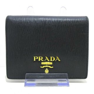 プラダ(PRADA)のPRADA(プラダ) 2つ折り財布 - 1MV204 黒 レザー(財布)