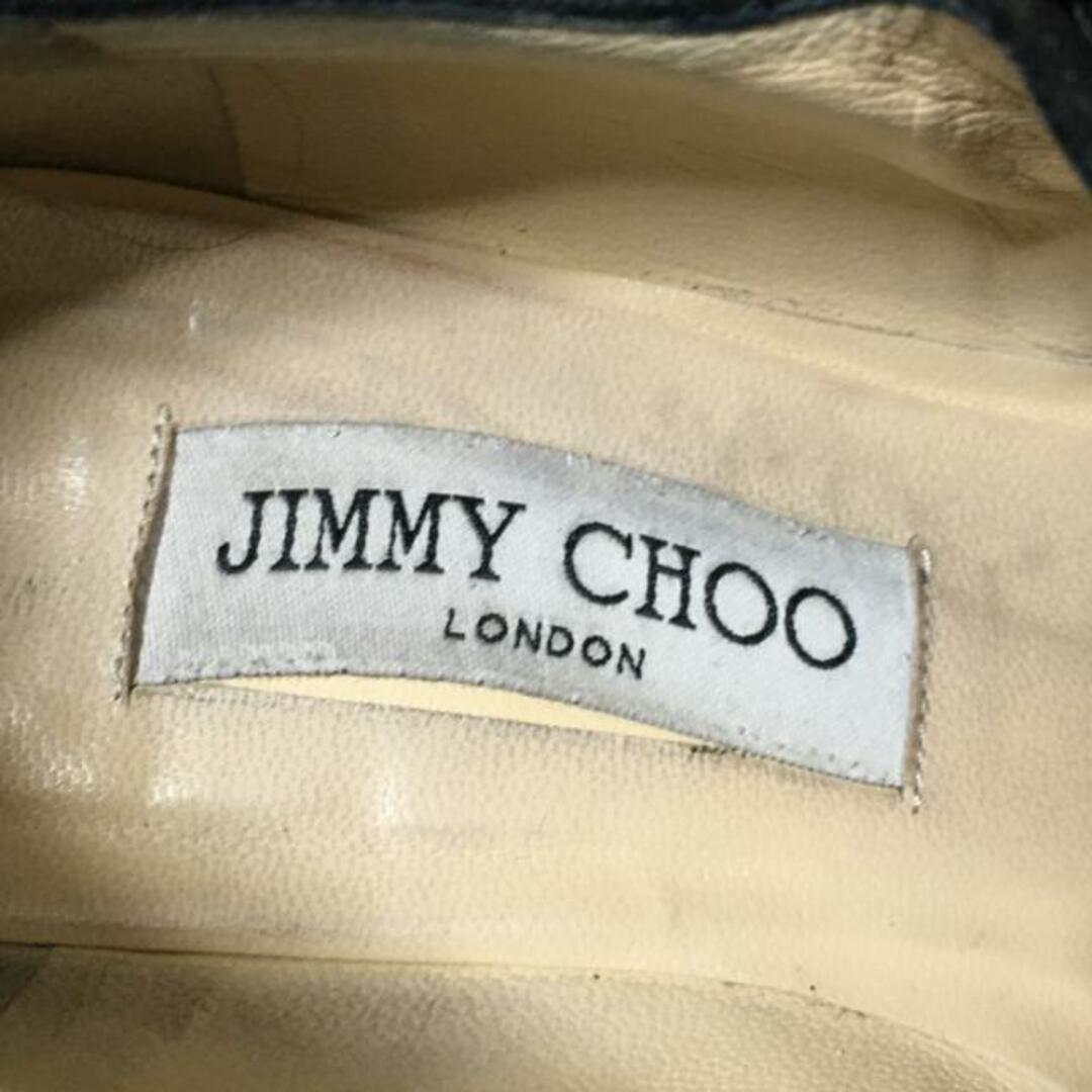 JIMMY CHOO(ジミーチュウ)のJIMMY CHOO(ジミーチュウ) シューズ 37 レディース - 黒 スタッズ/ウィングチップ/モンクストラップ/アウトソール張替済 エナメル（レザー）×スエード レディースの靴/シューズ(その他)の商品写真